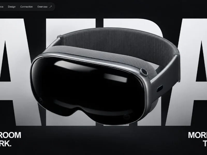 Prévia do template AERA 01 Mixed Reality Landing Page Template