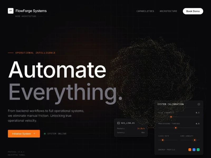 Prévia do template AI Automation SaaS Landing Page Template