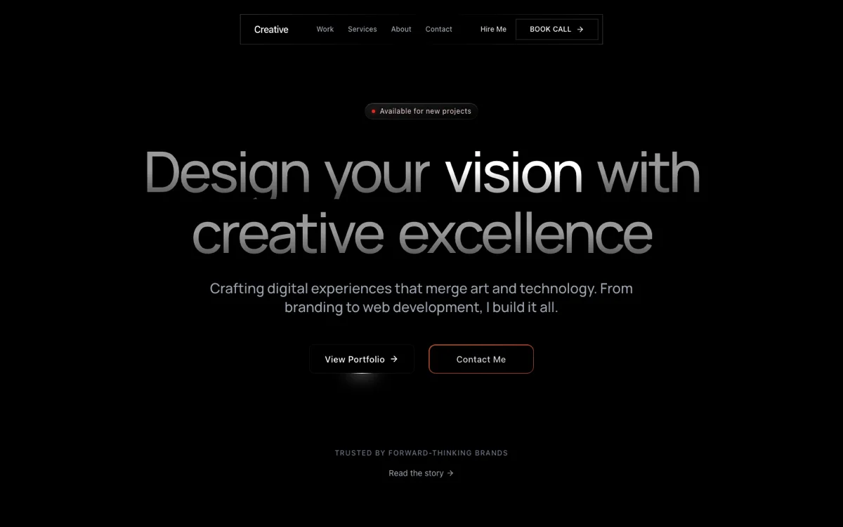 Prévia do template Creative Digital Designer Portfolio
