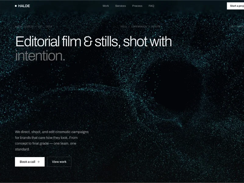 Prévia do template Editorial Film & Photography Studio