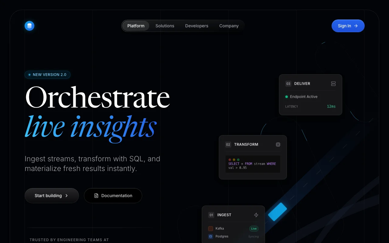 Prévia do template Nexastream Dark Mode SaaS