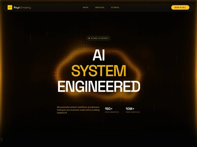 Prévia do template AI Agency Landing Page Template