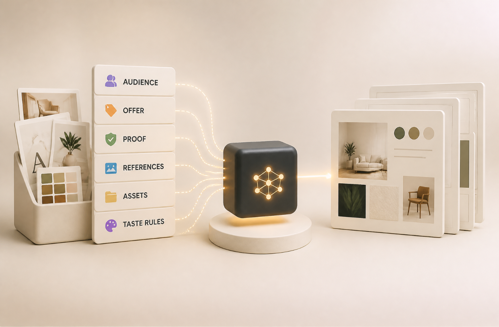 Editorial artwork accompanying an article about product clarity