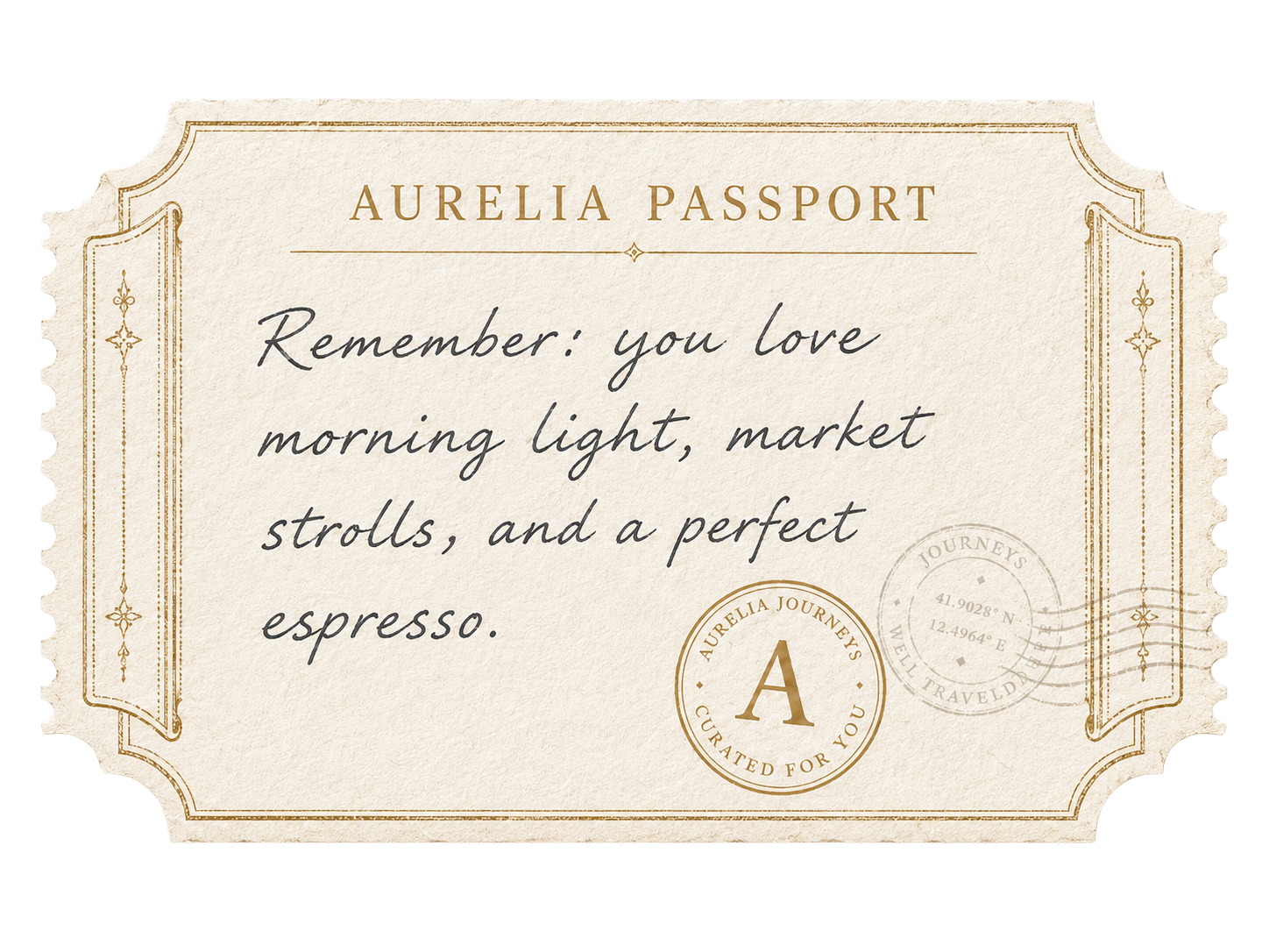 Aurelia passport memory