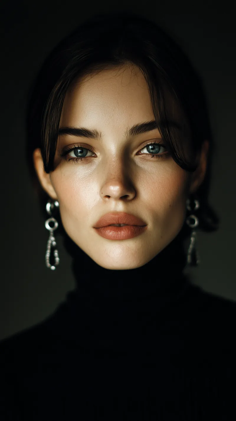 Elegant beauty portrait in cinematic lighting