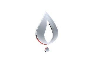 3D Metallic Fluid Icon on Black Background