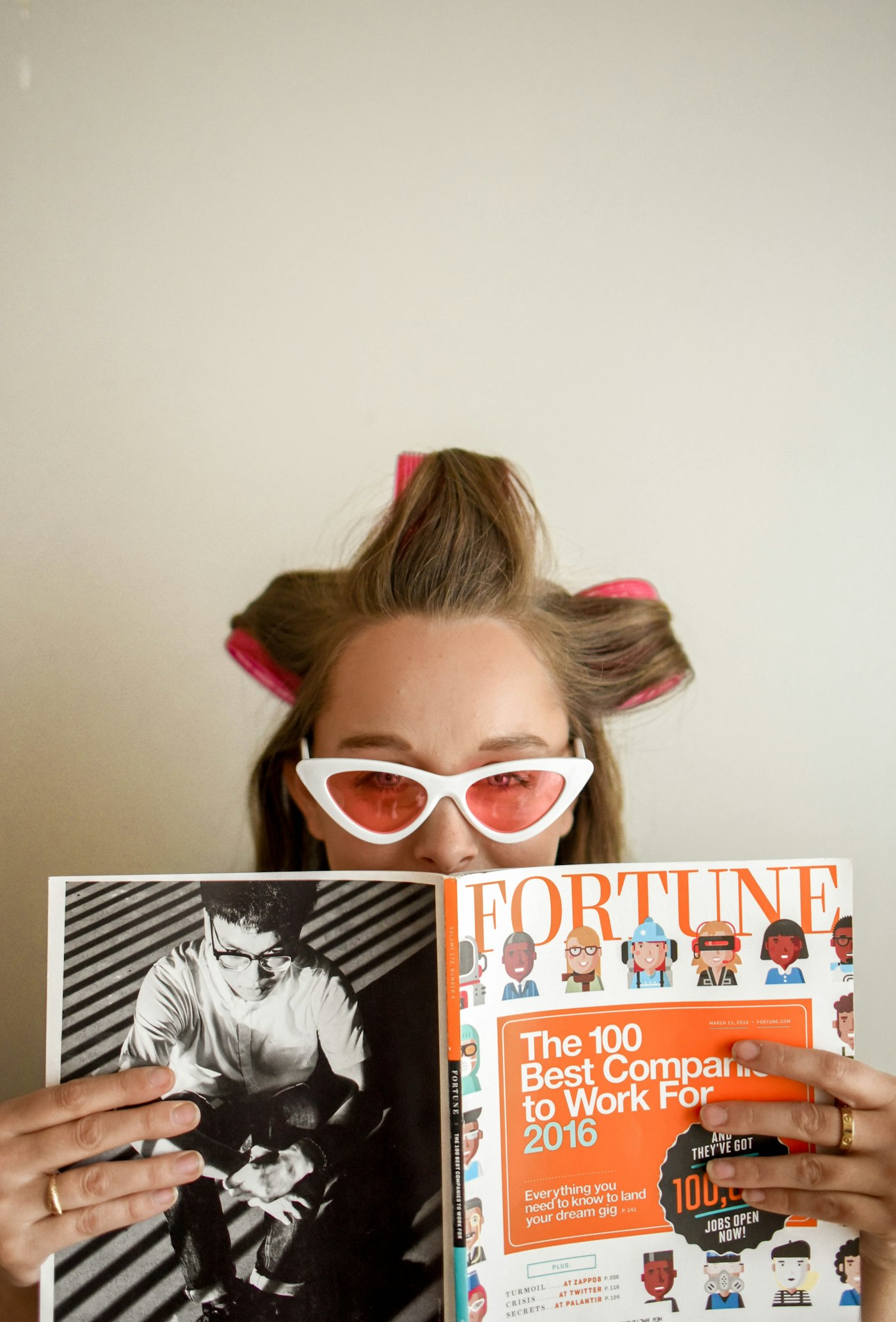 Stack of printed magazines