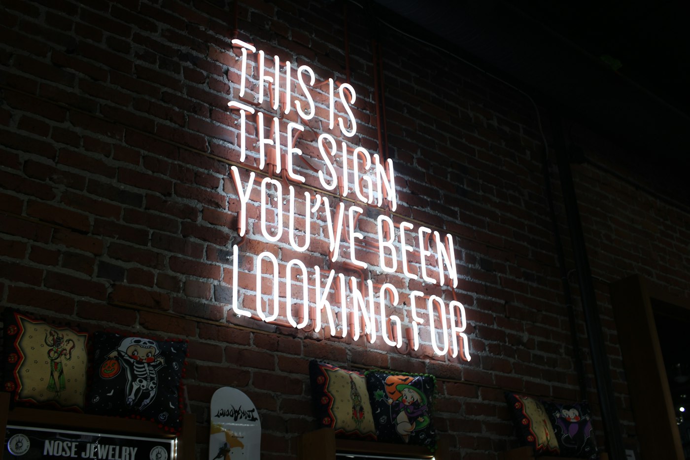 Neon sign typography
