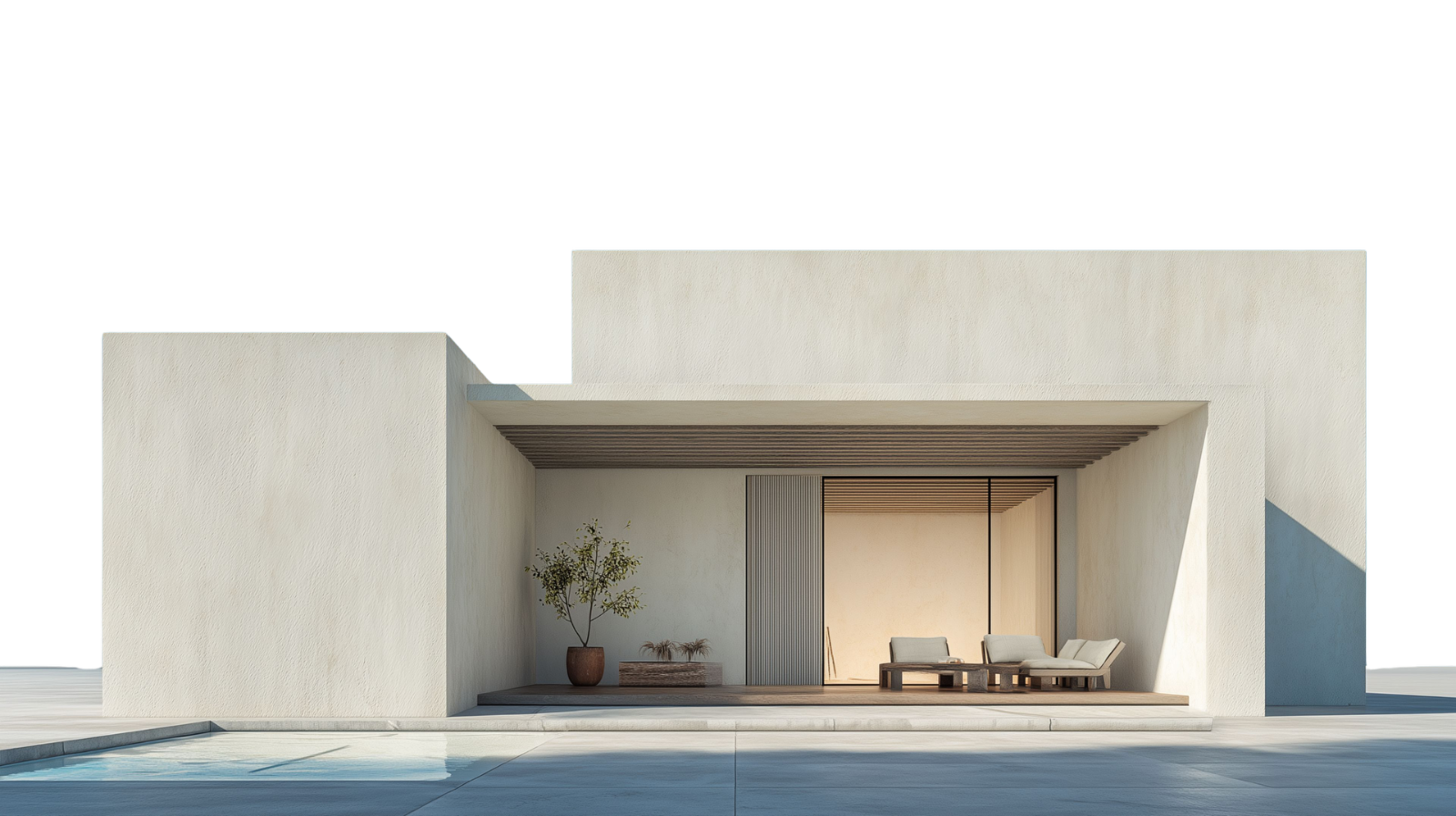 Residence beneath blue sky