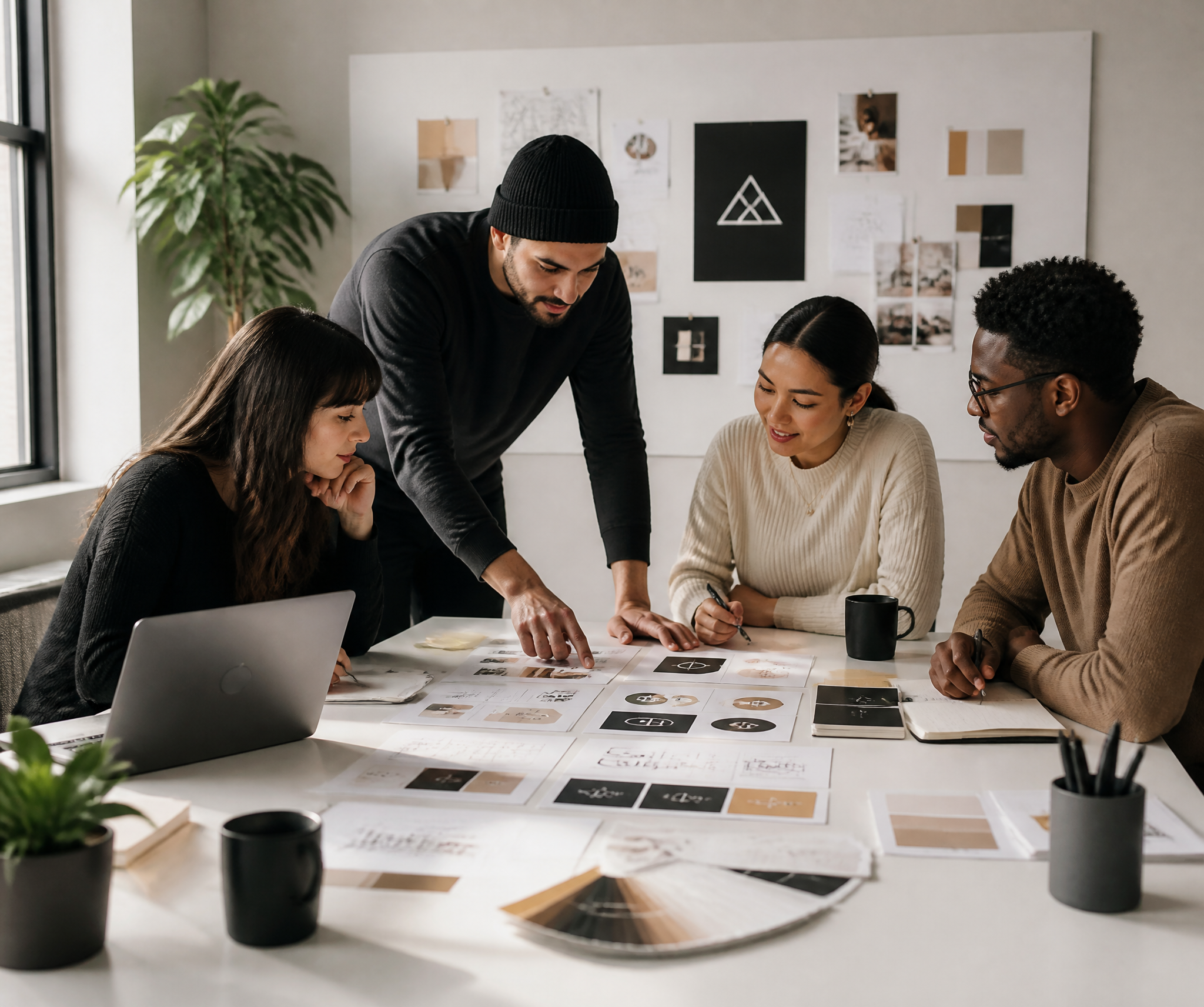 Team collaborating on brand strategy