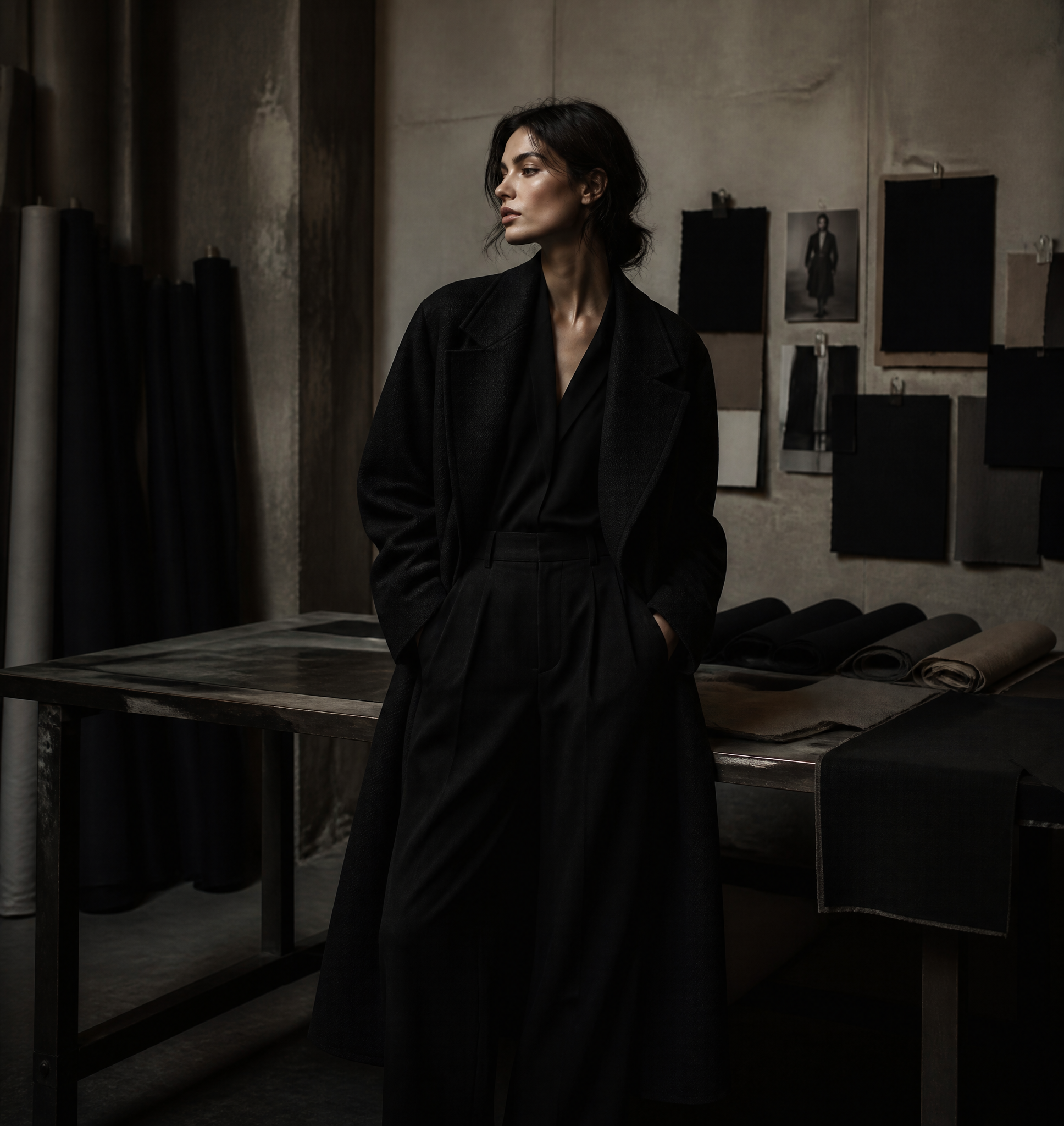 Editorial fashion campaign scene