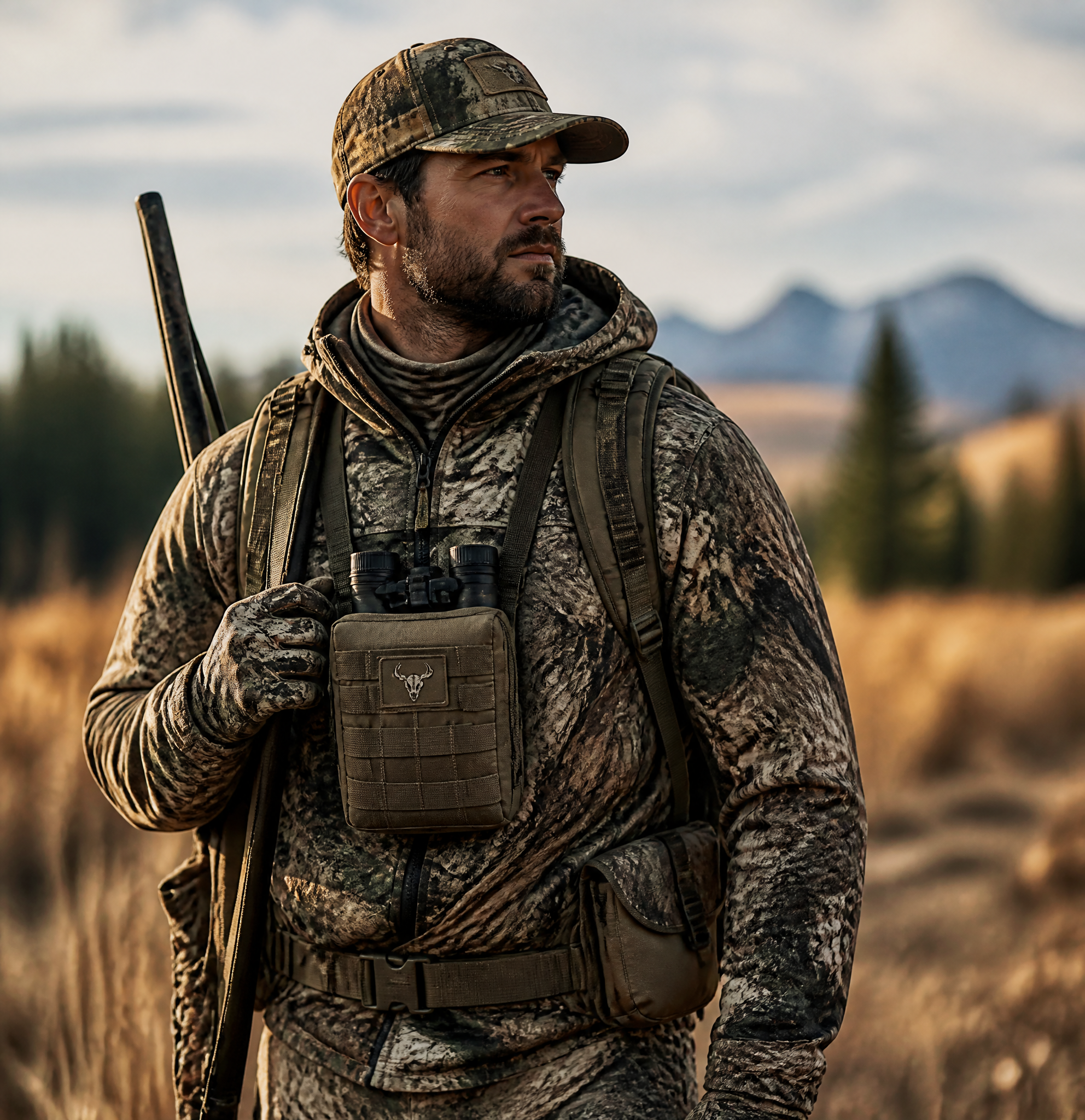 Hunter in field gear