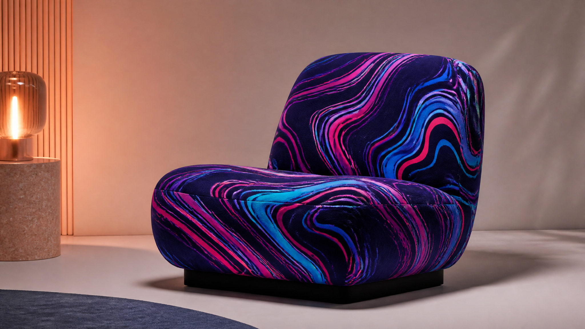 Neon Wave Print