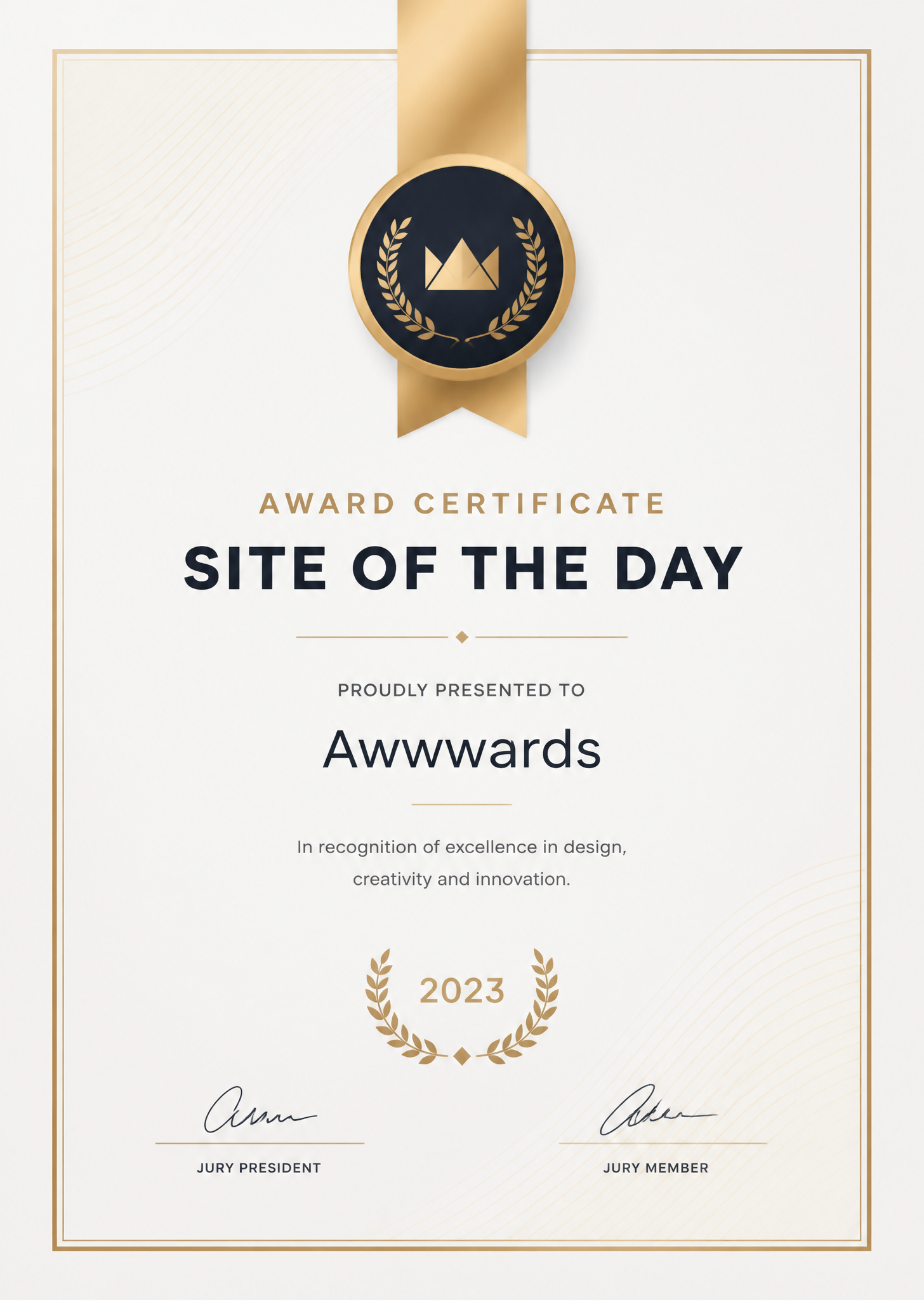 Award Certificate