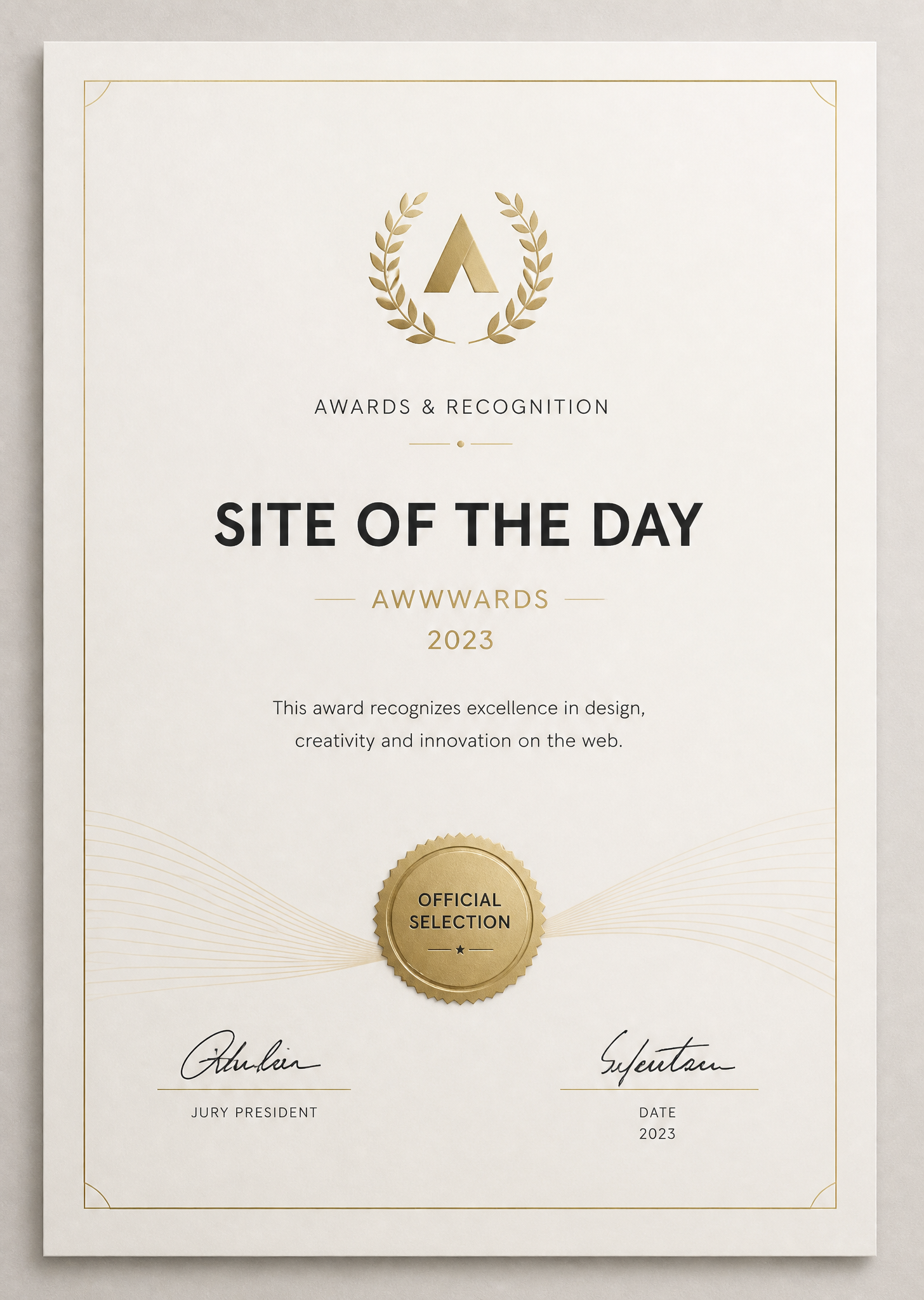 Award Certificate