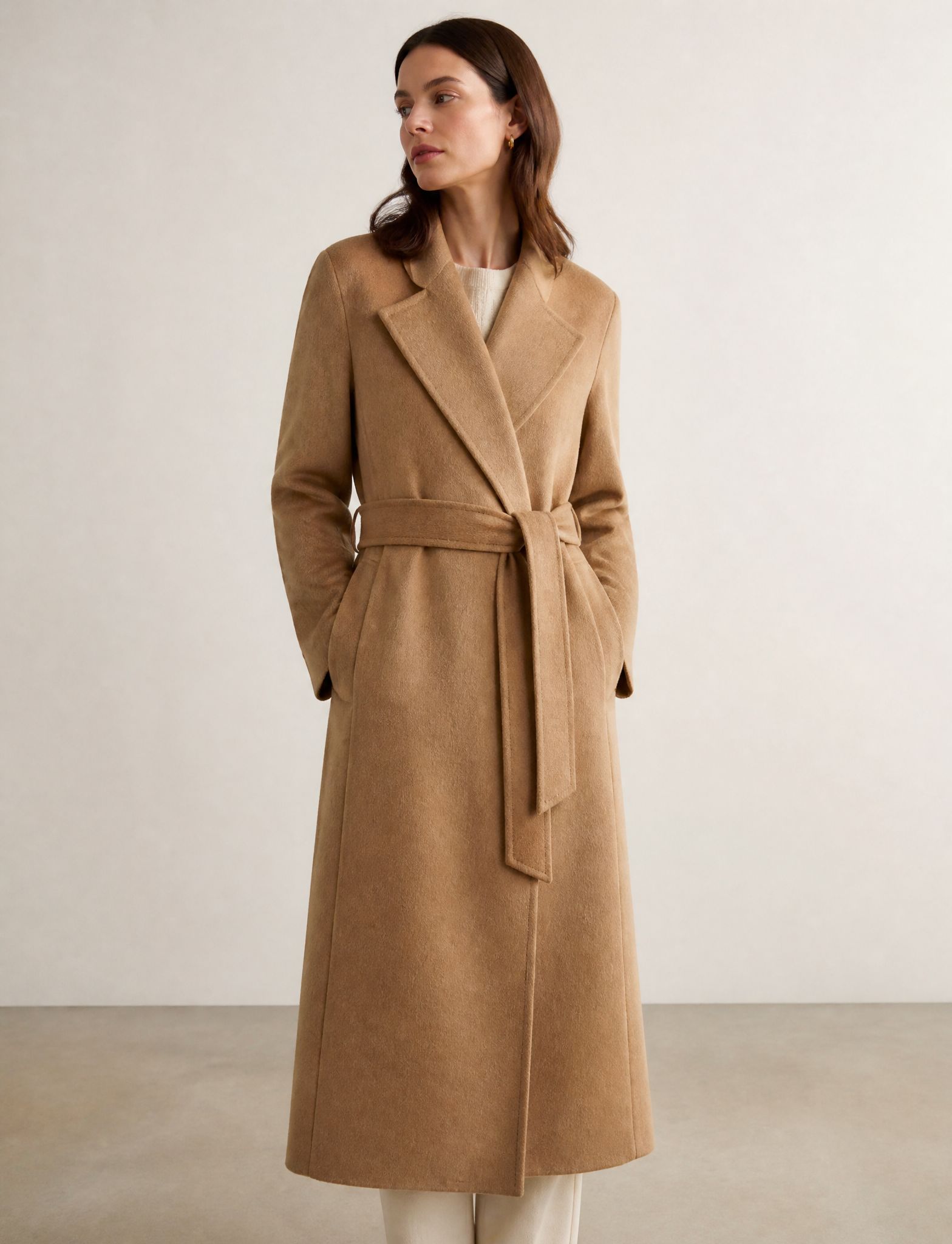 The Arlo Coat in camel cashmere