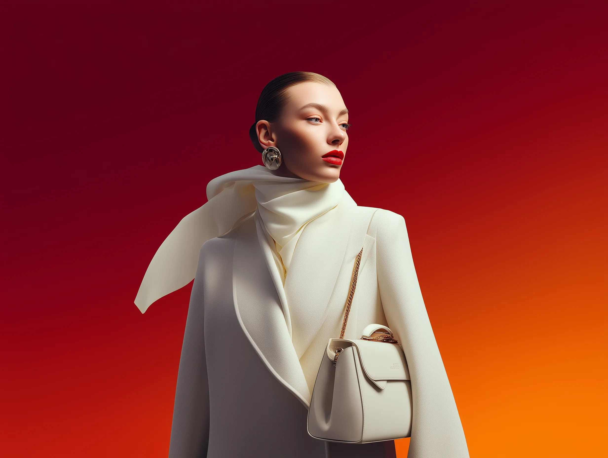 Sculptural dark fashion silhouette