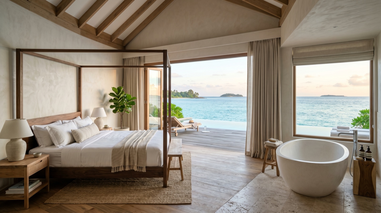 An overwater villa suite