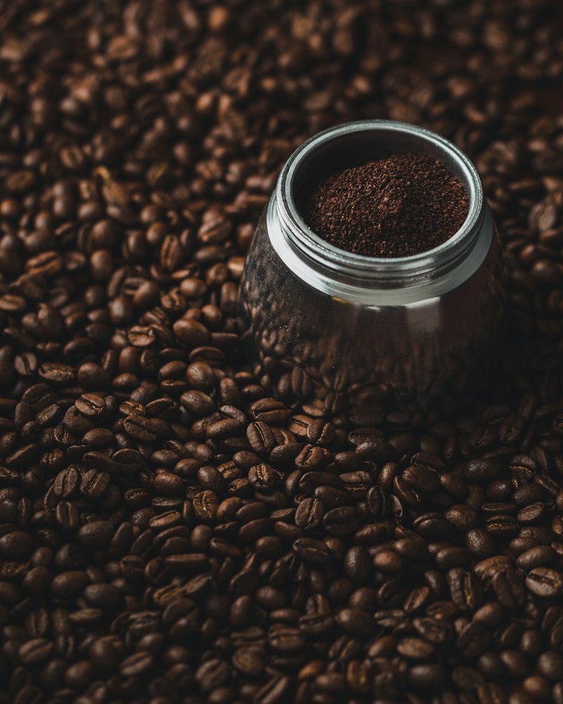 Freshly roasted coffee beans