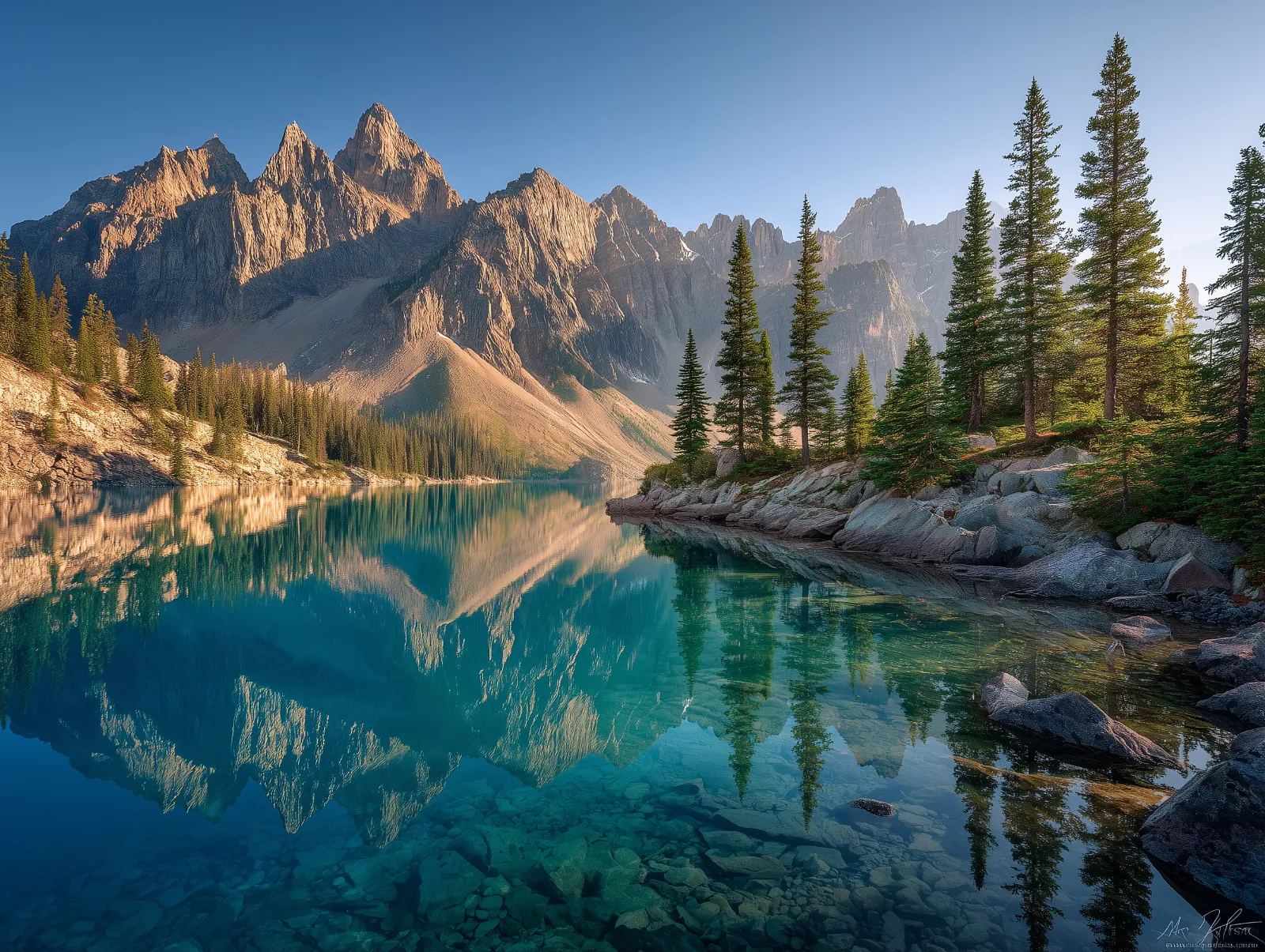 Mountain Landscape at Sunset