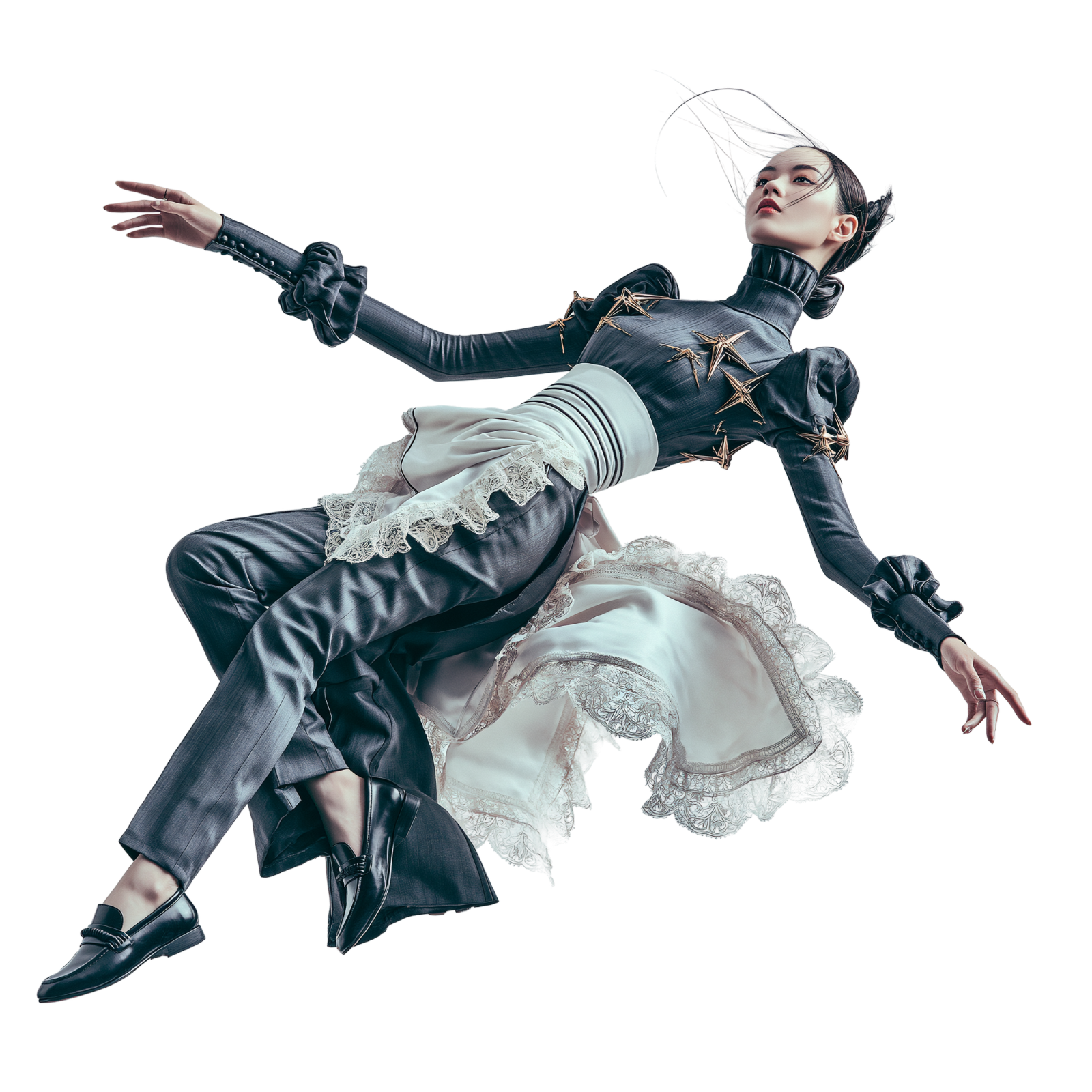 Futuristic Iridescent High-Fashion Editorial