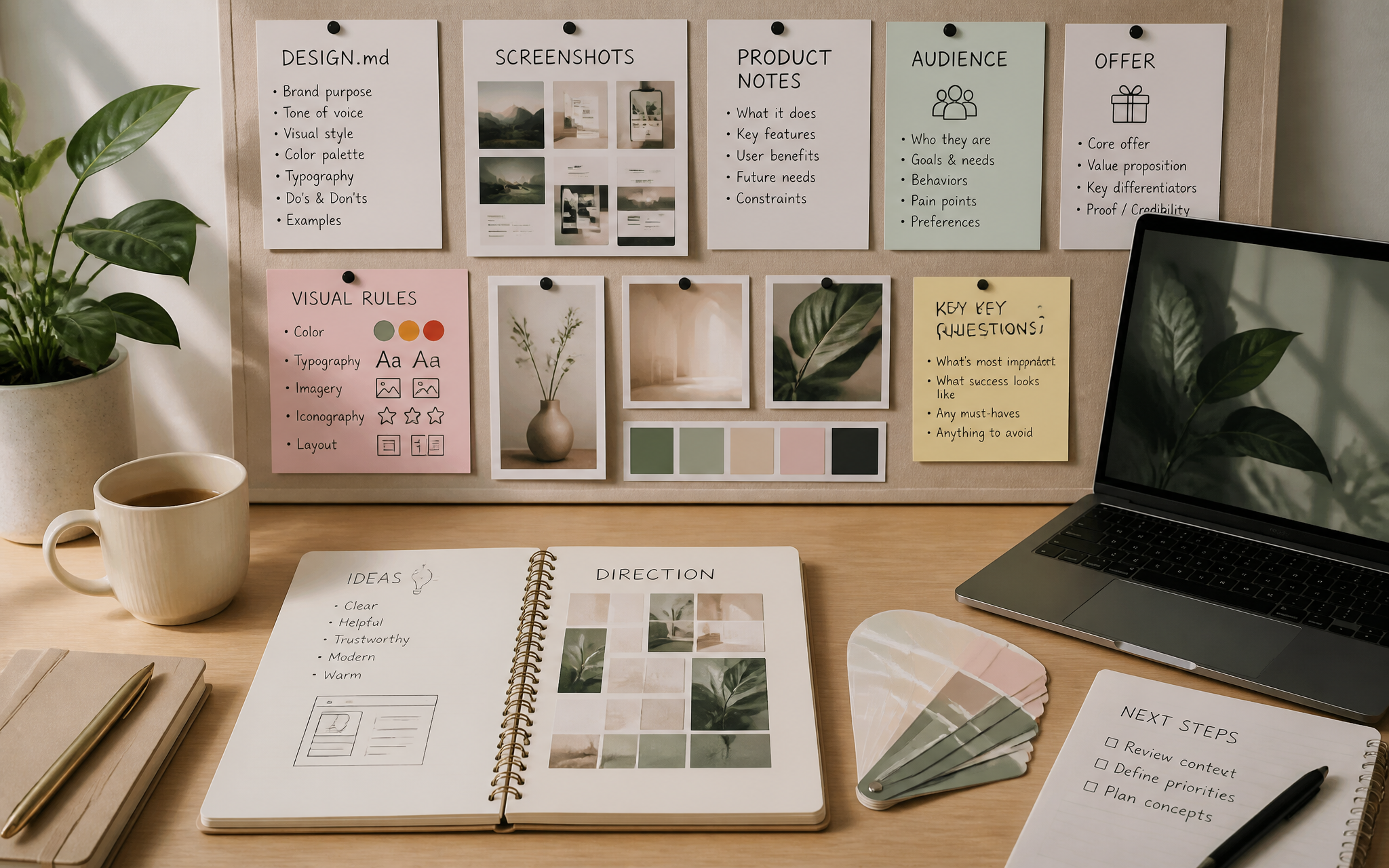 Design workspace with context references